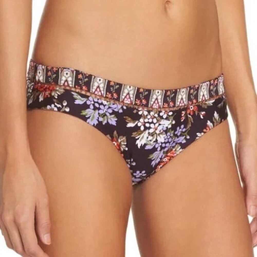 BECCA by Rebecca Virtue Bikini Bottoms Size L Floral Cottage Reversible Hipster‎